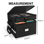 CARLA HOME Fireproof Document Box with Lock - Fabric - Office - Fireproof Document Safe
