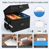 CARLA HOME Fireproof Document Box with Lock - Fabric - Office - Fireproof Document Safe - 45-Degree Angle