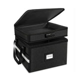 CARLA HOME Fireproof Document Box with Lock - Fabric - Office - Fireproof Document Safe - Extra Image