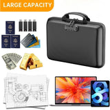 CARLA HOME Fireproof Document Box with Lock - Hard Shell - Glass Fiber - Fireproof File Organizer - Top-Down View