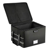 CARLA HOME Fireproof Document Box with Lock - Collapsible Black - Glass Fiber - Reflective Strip Design - Extra Image