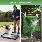 CARLA HOME Dog Grass Pad with Tray - 3-Layer - Outdoor - Puppy Potty Pad Grass