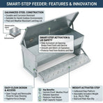 CARLA HOME Automatic Chicken Feeder Treadle - Galvanized Steel