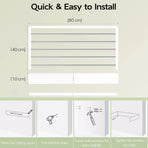 CARLA HOME Wall Mounted Clothes Drying Rack - Foldable - Balcony Folding Clothes - White