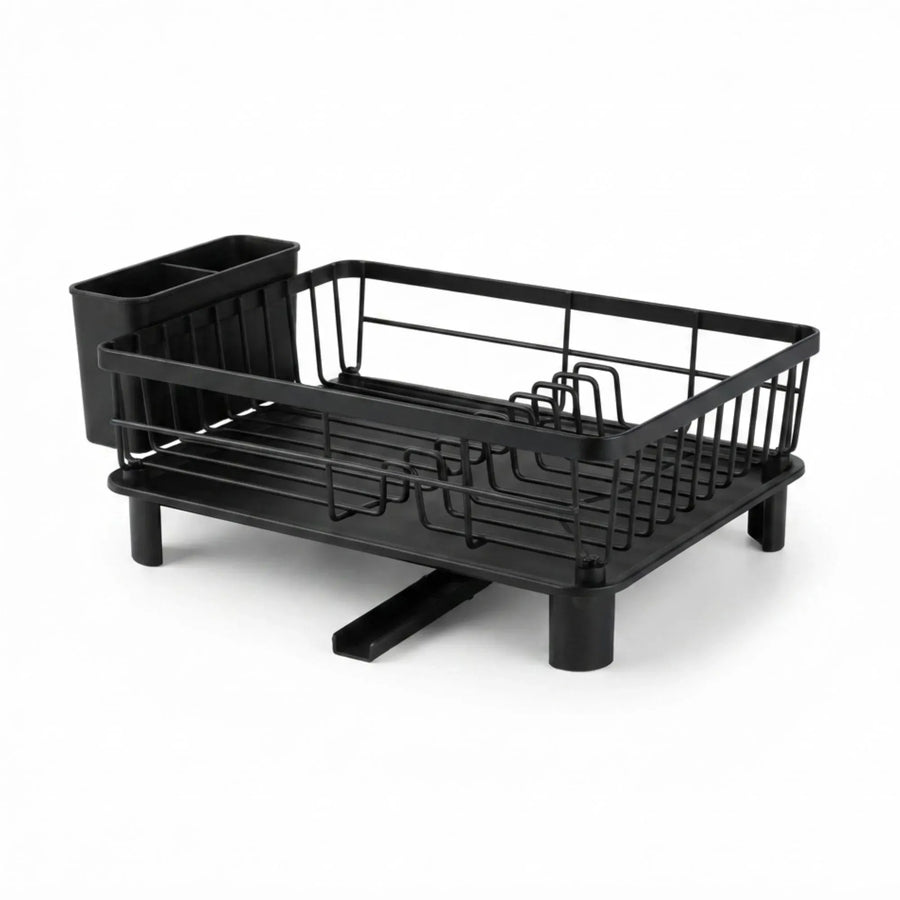 CARLA HOME Dish Drying Rack with Drainboard & Utensil Holder for Kitchen (Black), image 10