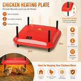 CARLA HOME Chick Brooder Heating Plate - Adjustable Height - Red - Chicken Heater - Side View