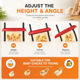 CARLA HOME Chick Brooder Heating Plate - Adjustable Height - Red - Chicken Heater - Top-Down View