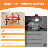CARLA HOME Chick Brooder Heating Plate - Adjustable Height - Red - Chicken Heater - Low Angle