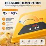 CARLA HOME Upgraded Chick Brooder Heating Plate - Adjustable Height - Yellow - Chicken Heater - Side View