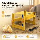 CARLA HOME Upgraded Chick Brooder Heating Plate - Adjustable Height - Yellow - Chicken Heater - 45-Degree Angle