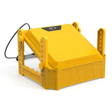CARLA HOME Upgraded Chick Brooder Heating Plate - Adjustable Height - Yellow - Chicken Heater - Low Angle