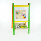 CARLA HOME Kids Art Easel, Double-Sided Chalkboard Whiteboard, Multicolour