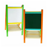 CARLA HOME Kids Art Easel, Double-Sided Chalkboard Whiteboard, Multicolour - Low Angle