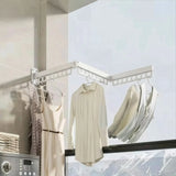 CARLA HOME 3-Fold Wall Mounted Clothes Drying Rack, Laundry Space Saver, White - Front View