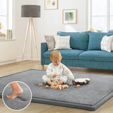 CARLA HOME Baby Play Mat 150x200cm, Thick Foam Crawling Mat, Infants, Grey