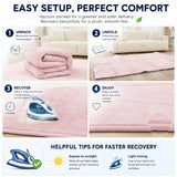 CARLA HOME Baby Play Mat 100x150cm, Thick Foam Crawling Mat, Infants, Pink - Close-Up Angle