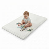 CARLA HOME Baby Play Mat 150x200cm, Thick Foam Crawling Mat, Infants, White - Low Angle