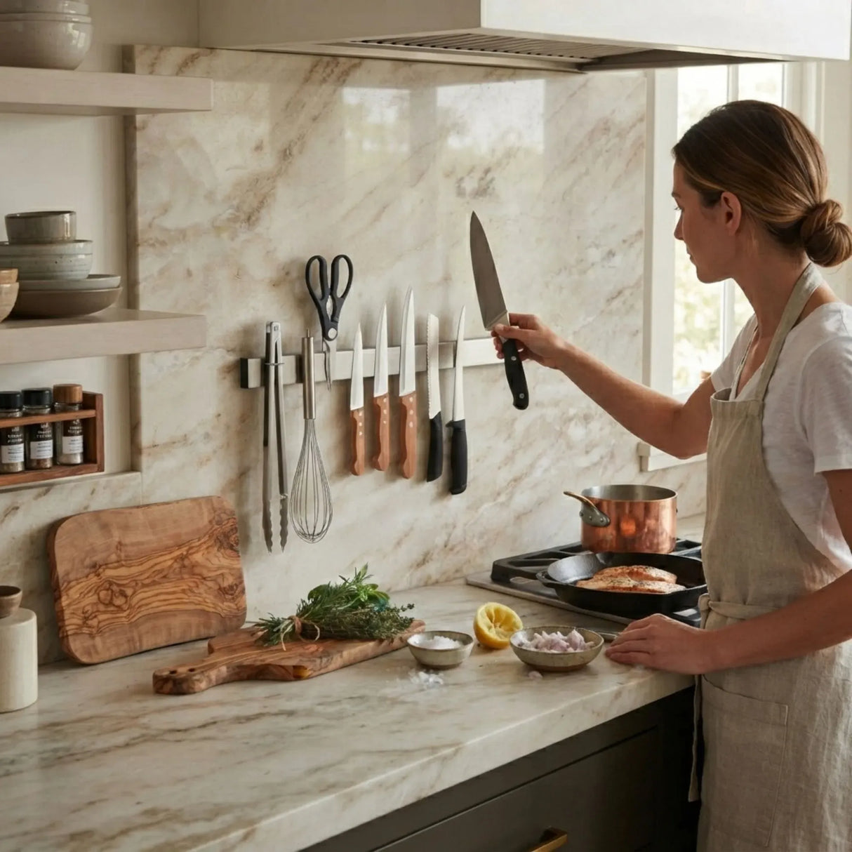 CARLA HOME Magnetic Knife Strip 50cm, Premium Stainless Steel Wall Rack Kitchen