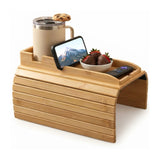 CARLA HOME Bamboo Sofa Armrest Tray, Couch Arm Table, Non-Slip Tray Table - Extra Image