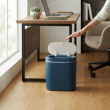CARLA HOME 7L Automatic Trash Bin with Lid, Motion Sensor Garbage Can Blue - Front View