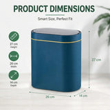 CARLA HOME 7L Automatic Trash Bin with Lid, Motion Sensor Garbage Can Blue - Top-Down View