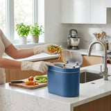 CARLA HOME 7L Automatic Trash Bin with Lid, Motion Sensor Garbage Can Blue - 45-Degree Angle