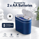 CARLA HOME 7L Automatic Trash Bin with Lid, Motion Sensor Garbage Can Blue - Close-Up Angle