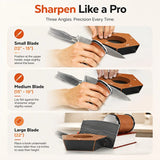 CARLA HOME Rolling Knife Sharpener, 5 Angle, Knife Sharpening Tool Kit Kitchen - Rear View