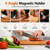 CARLA HOME Rolling Knife Sharpener, 5 Angle, Knife Sharpening Tool Kit Kitchen - Close-Up Angle