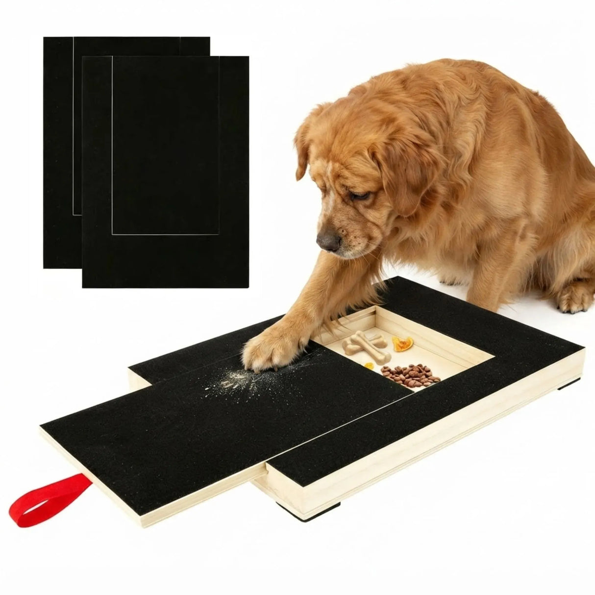 CARLA HOME Dog Nail Scratch Board with Snack Box Sandpaper Puppy Nail Pet