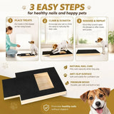 CARLA HOME Dog Nail Scratch Board with Snack Box Sandpaper Puppy Nail Pet - Close-Up Angle