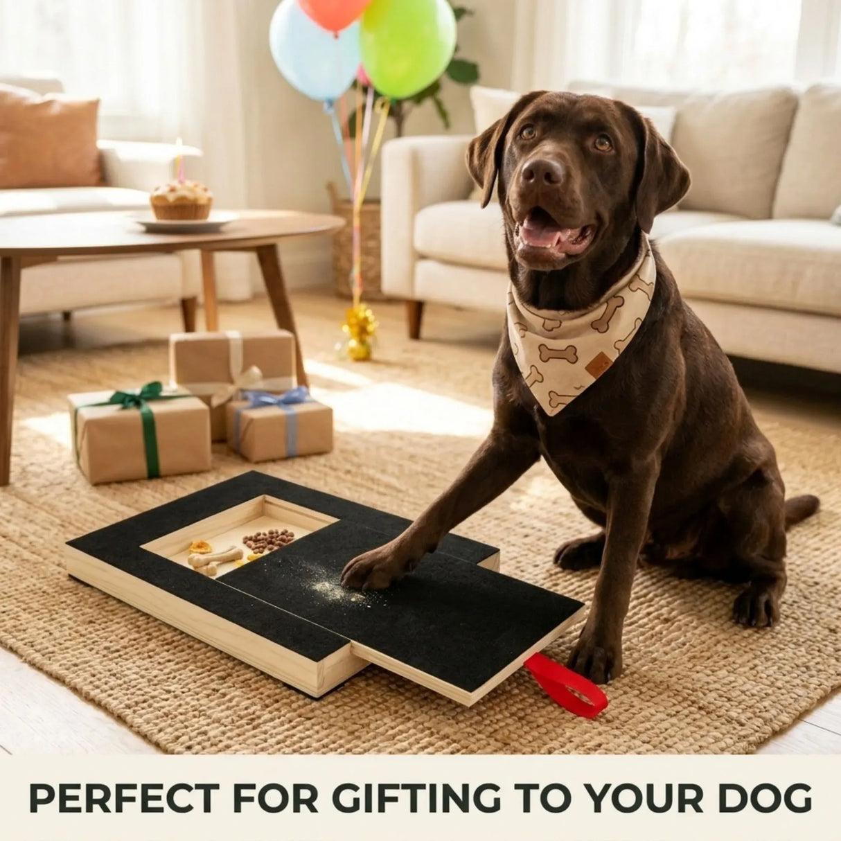 CARLA HOME Dog Nail Scratch Board with Snack Box Sandpaper Puppy Nail Pet