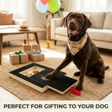 CARLA HOME Dog Nail Scratch Board with Snack Box Sandpaper Puppy Nail Pet - Low Angle