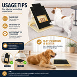 CARLA HOME Dog Nail Scratch Board with Snack Box, Height Adjustable Puppy Nail Pet - 45-Degree Angle
