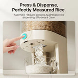 CARLA HOME Rice Dispenser 5kg Large Storage, Press Button Grain Container Kitchen - Side View
