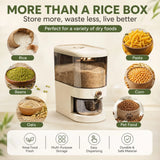CARLA HOME Rice Dispenser 5kg Large Storage, Press Button Grain Container Kitchen - Low Angle