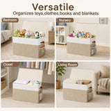CARLA HOME Large Toy Storage Box with Lid Upgraded Toy Storage Chest Organiser - Side View