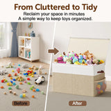 CARLA HOME Large Toy Storage Box with Lid Upgraded Toy Storage Chest Organiser - Top-Down View