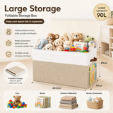 CARLA HOME Large Toy Storage Box with Lid Upgraded Toy Storage Chest Organiser - 45-Degree Angle