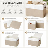 CARLA HOME Large Toy Storage Box with Lid Upgraded Toy Storage Chest Organiser - Extra Image