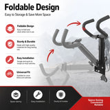 CARLA HOME Wall Mount Bike Rack, Adjustable Foldable Hanger, Garage Storage - Top-Down View