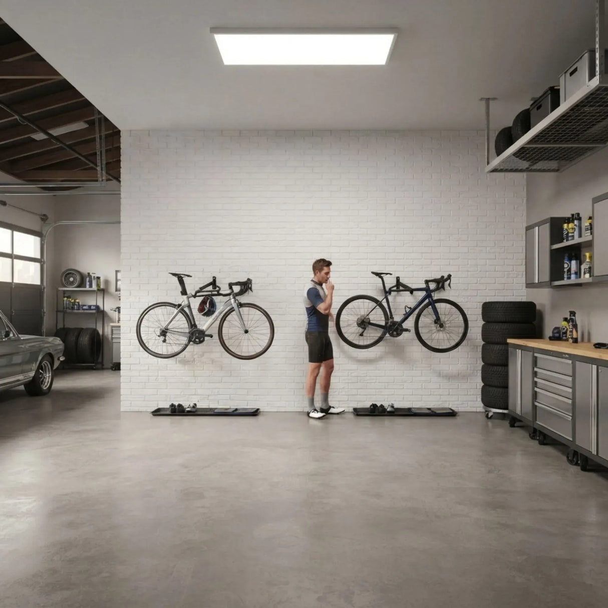 CARLA HOME Wall Mount Bike Rack, Adjustable Foldable Hanger, Garage Storage