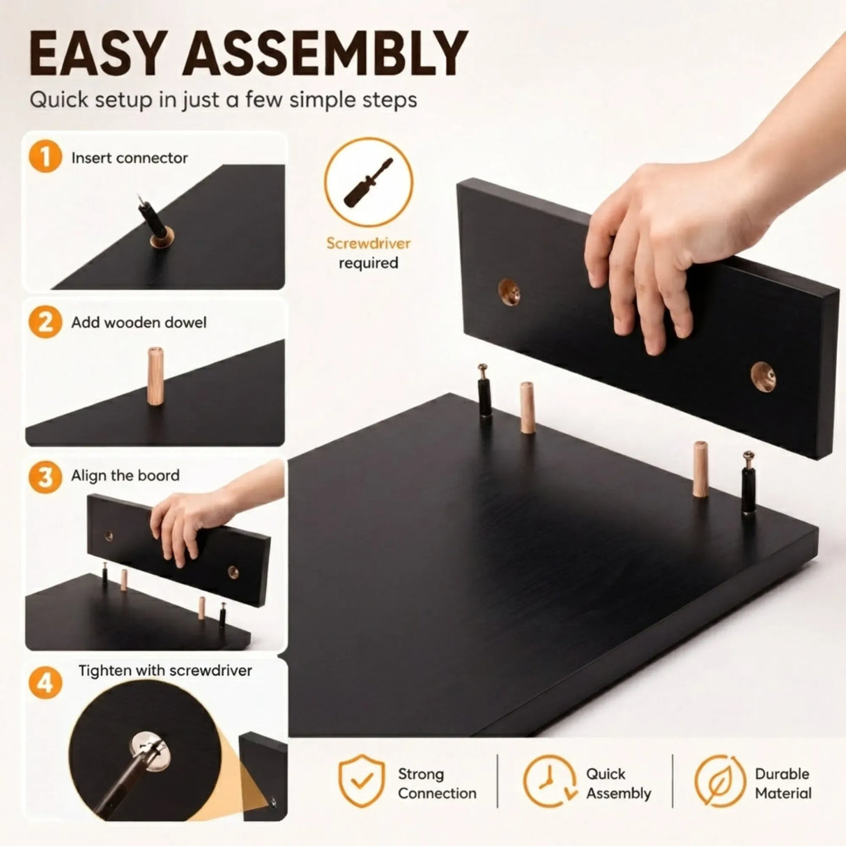 CARLA HOME Dual Monitor Stand Riser, Adjustable Length and Angle, Black