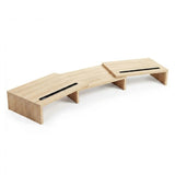 CARLA HOME Dual Monitor Stand Riser, Adjustable Length and Angle, Beige - Extra Image