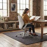 CARLA HOME Office Chair Mat Hard Floor Protector, 120x90 cm, Anti-Slip, Grey - Rear View