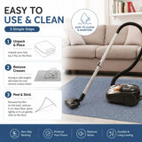 CARLA HOME Office Chair Mat Hard Floor Protector, 120x90 cm, Anti-Slip, Grey - Low Angle