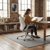 CARLA HOME Office Chair Mat Hard Floor Protector, 120x90 cm, Anti-Slip, White - 45-Degree Angle