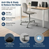 CARLA HOME Office Chair Mat Hard Floor Protector, 120x90 cm, Anti-Slip, White - Rear View