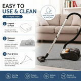 CARLA HOME Office Chair Mat Hard Floor Protector, 120x90 cm, Anti-Slip, White - Low Angle