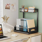 CARLA HOME Under Sink Organiser 2-Pack - Sliding Drawer - Black - Adjustable Under Sink Organiser - Low Angle